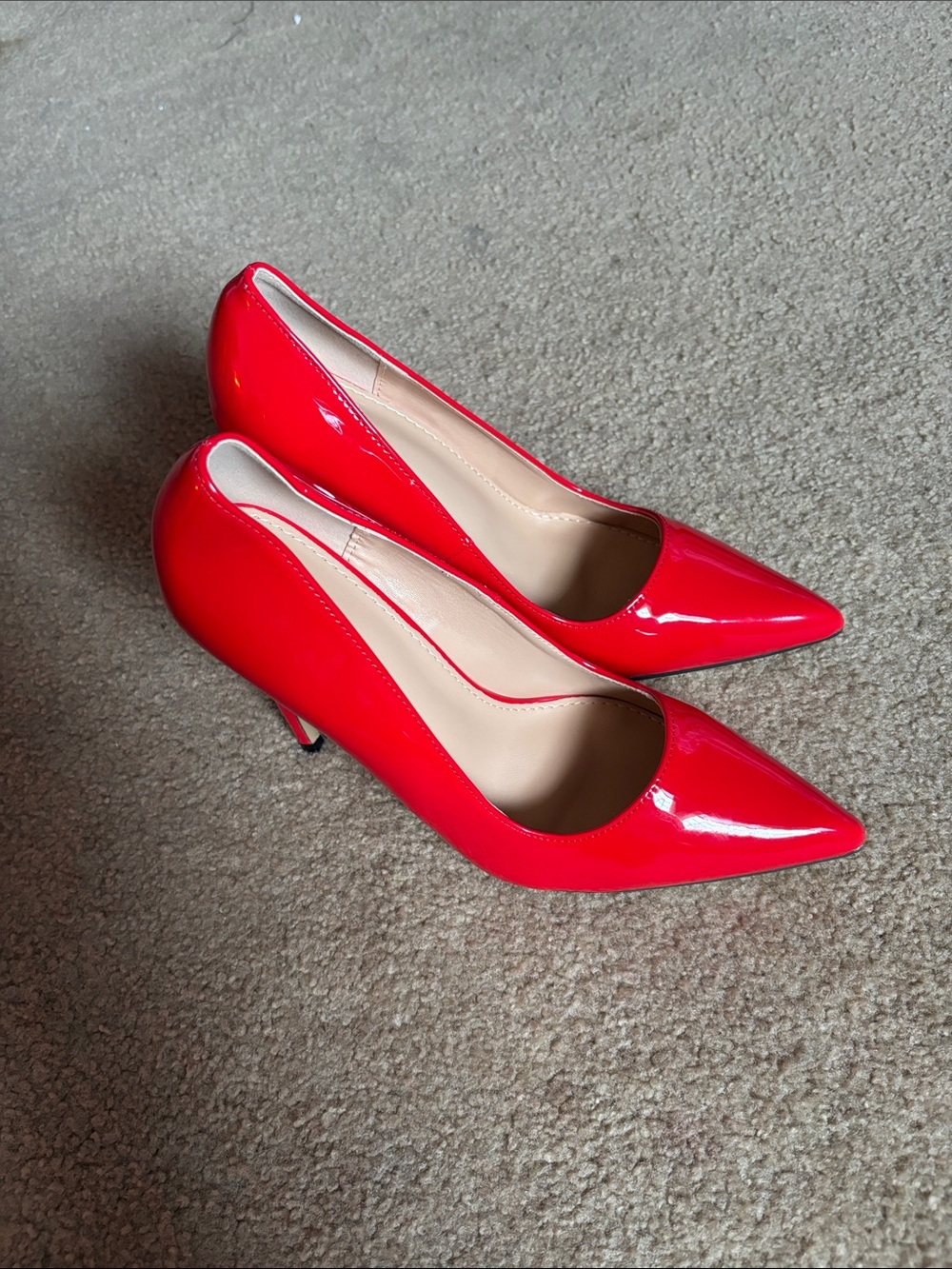 Classic Red Patent Pointed-Toe Heels